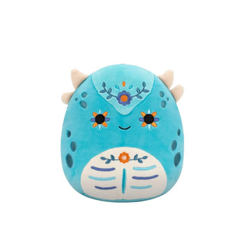 Плюшена играчка Squishmallows от серията Day of the Dead, Синьо-зеленият анкилозавър Яница, 20 см
