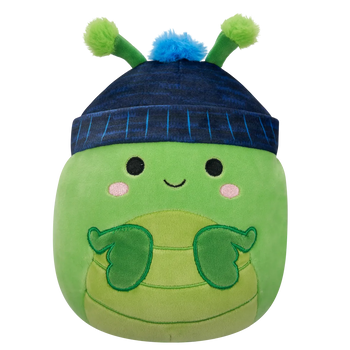 Плюшена играчка Squishmallows, Зелената богомолка с шапка Трентън, 20 см