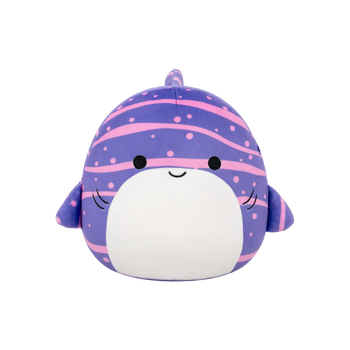 Плюшена играчка Squishmallows – Тициано, виолетовата китова акула на райета, 30 см