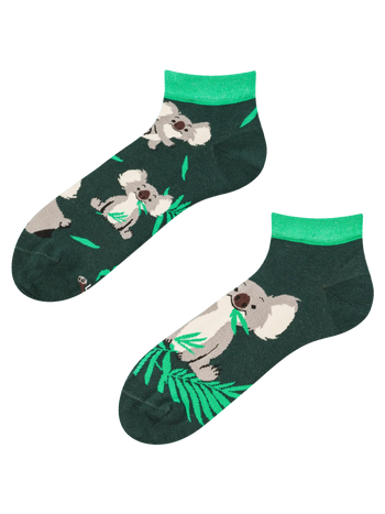 Весели къси чорапи Коала и листа