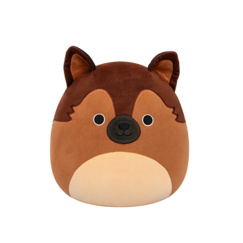 Плюшена играчка Squishmallows, Кафявата немска овчарка Марио, 30 см