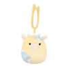 Ключодържател Squishmallows, Кравата Рина с разноцветни петна, 9 см