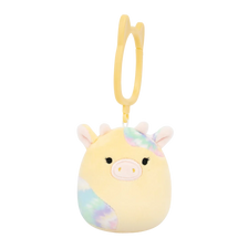 Ключодържател Squishmallows, Кравата Рина с разноцветни петна, 9 см