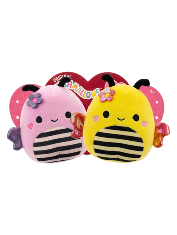 Комплект плюшени играчки Squishmallows Бръмбарите Съни и Леони, 20 см