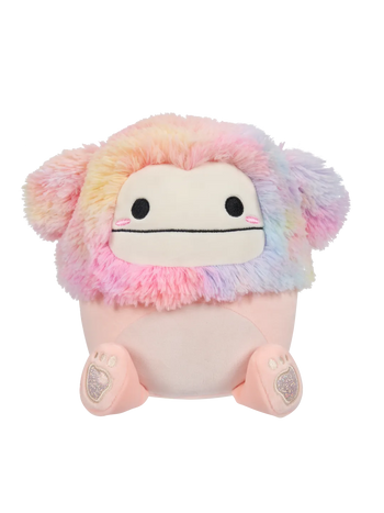 Плюшена играчка Squishmallows Голямата стъпка Даян-прасковката с дъгоцветна коса, 20 см