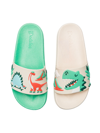 Весели детски чехли Динозавърски скейтпарк