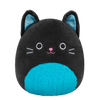 Плюшена играчка Squishmallows Черната котка с неоновосиньо коремче и блестящи уши Епонина, 20 см