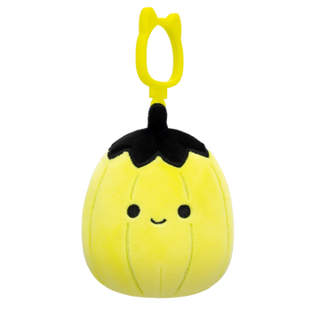 Ключодържател Squishmallows Неоновозелената тиква с черна дръжка Уолт, 9 см