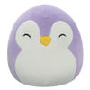 Плюшена играчка Squishmallows, Ели, лилавият пингвин със затворени очи и бяло коремче, 20 см