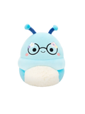 Плюшена играчка Squishmallows, Синьото червейче Корделия с цветя върху рамката на очилата, 20 см