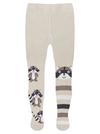 Весел детски чорапогащник Щастлив енот