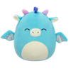 Плюшена играчка Squishmallows, Тъмнозеленият дракон със затворени очи Татяна, 20 см