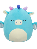 Плюшена играчка Squishmallows, Тъмнозеленият дракон със затворени очи Татяна, 20 см