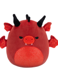 Плюшена играчка Squishmallows Червеният дракон Салами с намръщени очи и искрящо коремче, 20 cm