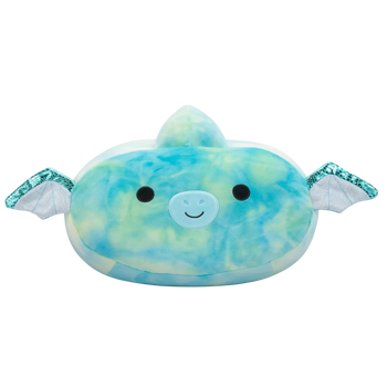 Плюшена играчка Squishmallows Stackables, синият птеродактил Рийд с блестящи криле, 30 см