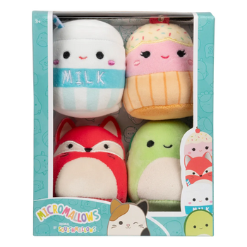 Комплект от 4 плюшени играчки Squishmallows Micromallows – Фифи, Хенри, Мели, Клара