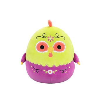 Плюшена играчка Squishmallows от серията Day of the Dead, Зелено-лилавият петел Ампаро, 20 см