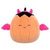 Плюшена играчка Squishmallows Пастелнооранжевата тиква в розов дяволски костюм Марги, 20 см
