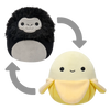 Плюшена играчка с две лица Squishmallows 2 в 1 Бананът Джуни/Горилата Арон, 13 см