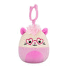 Плюшена играчка-ключодържател Squishmallows – Розовият опосум Шамблес, 9 см