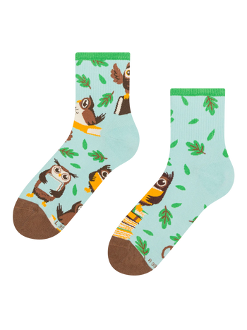 Весели дълги чорапи Сови и книги