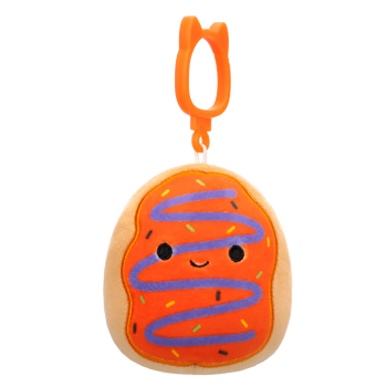 Ключодържател Squishmallows Оранжевата поничка с лилава глазура Джей, 9 см