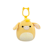 Плюшена играчка-висулка Squishmallows Жълтото магаренце Гавин, 9 см