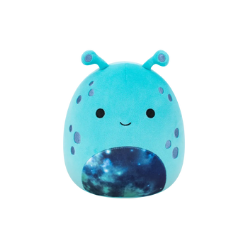 Плюшена играчка Squishmallows – Гарт, синьозеленото извънземно с галактическо коремче, 30 см