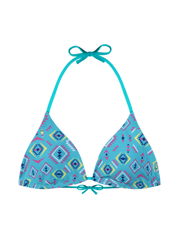 Весело горнище на бански с триъгълни чашки Ацтекски орнамент