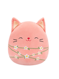 Плюшена играчка Squishmallows Прасковеното коте Уилка, увито с цветни стъбла, 20 см