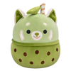 Плюшена играчка Squishmallows Червената панда-бъбъл тий със сламка, 20 см
