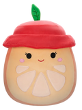 Плюшена играчка Squishmallows, Селия, портокаловото резенче с червена шапка, 30 см