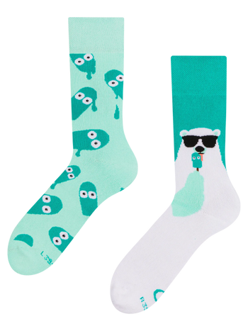 Весели топли чорапи Мечка и сладолед на клечка