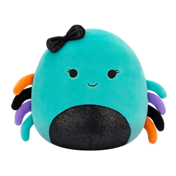 Плюшена играчка Squishmallows Синьозеленият паяк с блестящо коремче и панделка Шерил, 20 см