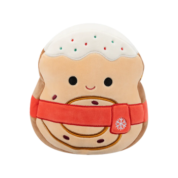Плюшена играчка Squishmallows – Дейви, канеленото рулце с червен шал, 20 см