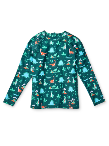 Детска плувна тениска с УВ защита Динозавърски скейтпарк