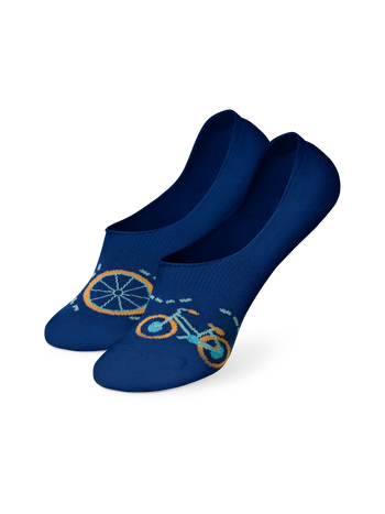 Весели невидими чорапи Оранжев велосипед
